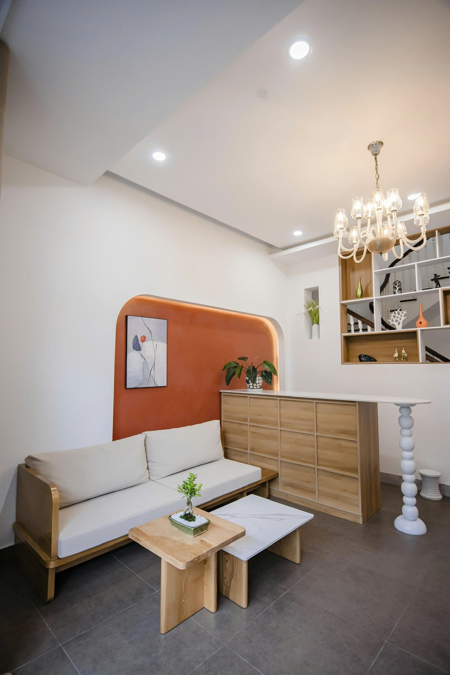 Sảnh tiếp khách ấm cúng